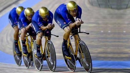 Quartetto azzurro Campione del Mondo a oltre 63 km/h di media